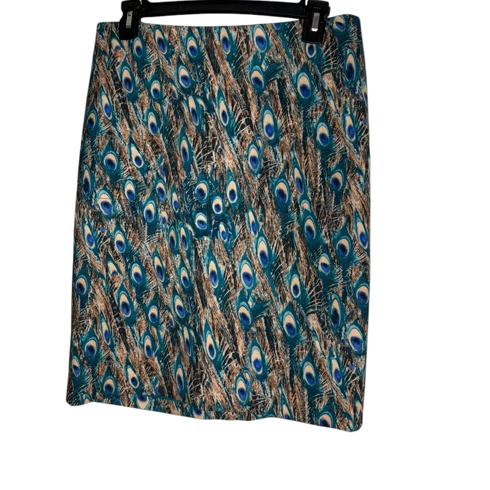 Peacock‎ Feather Print Talbots Skirt